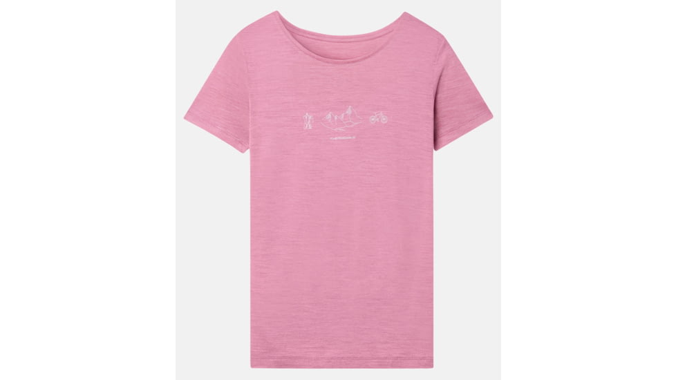 Usa Thermowave Womens Merino Cooler &quot;Espresso and Go&quot; T-Shirt, #D58A94, XS, 20ROCK612-543XS