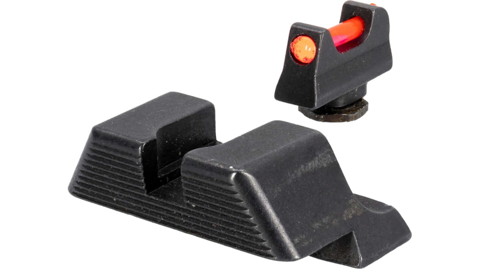 USED EDEMO Trijicon Fiber Optic Pistol Front/Rear Sight Set, Red Fiber Stick, Glock 17/17L/19/22/23/24/25/26/27/28/31/32/33/34/35/37/38/39, Black, 601023, EDEMO1, EDEMO1