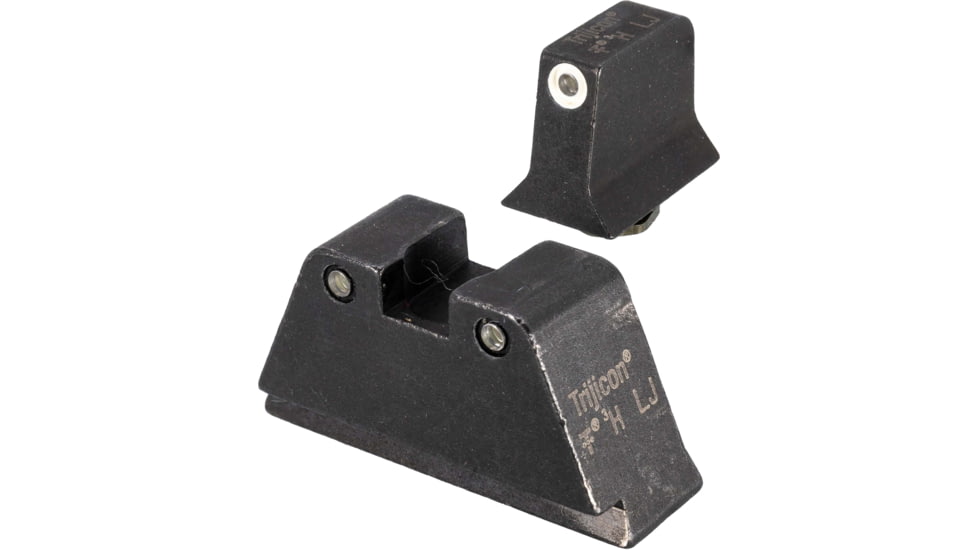 USED EDEMO Trijicon For Glock Sup Night Sight w/ Wht Outline/Grn Lamps, White/Black, Suppressor Night Sight Set 196577, EDEMO2, EDEMO1, Condition Fair, Scratches