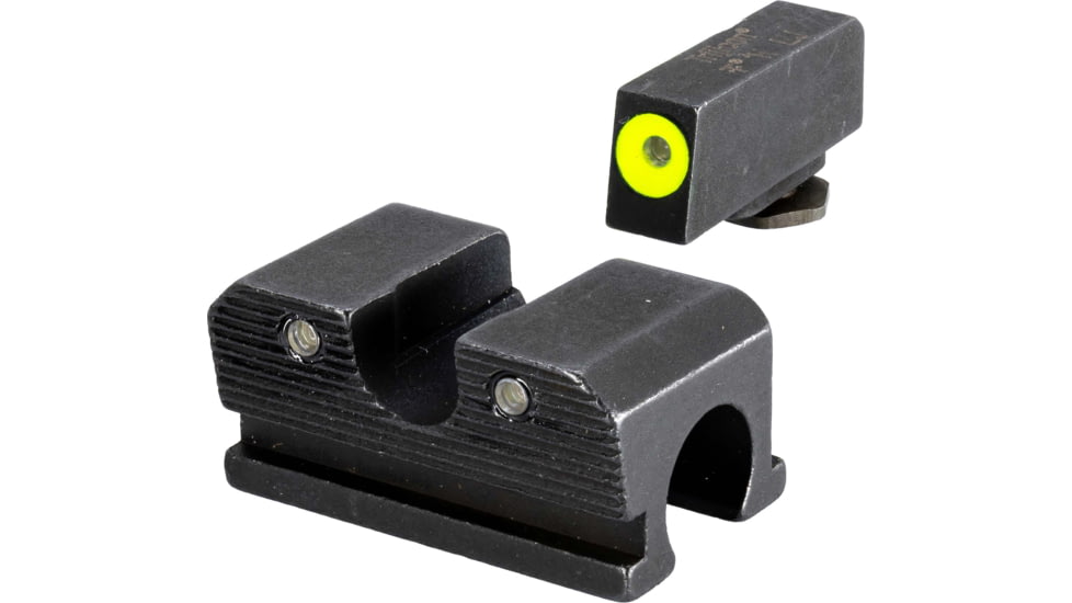 USED EDEMO Trijicon Heavy Duty Night Sight Set, Yellow Front Outline, Walther P99/PPQ/PPQ M2, Black, 600737, EDEMO1, EDEMO1, Condition Fair, Installed/Mounted
