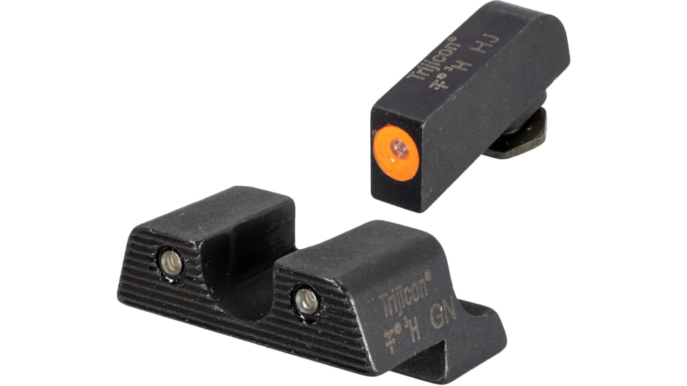 USED EDEMO Trijicon Heavy Duty Night Sights Orange Front Outline For Glock 42, EDEMO6, EDEMO1, Condition Fair, Scratches