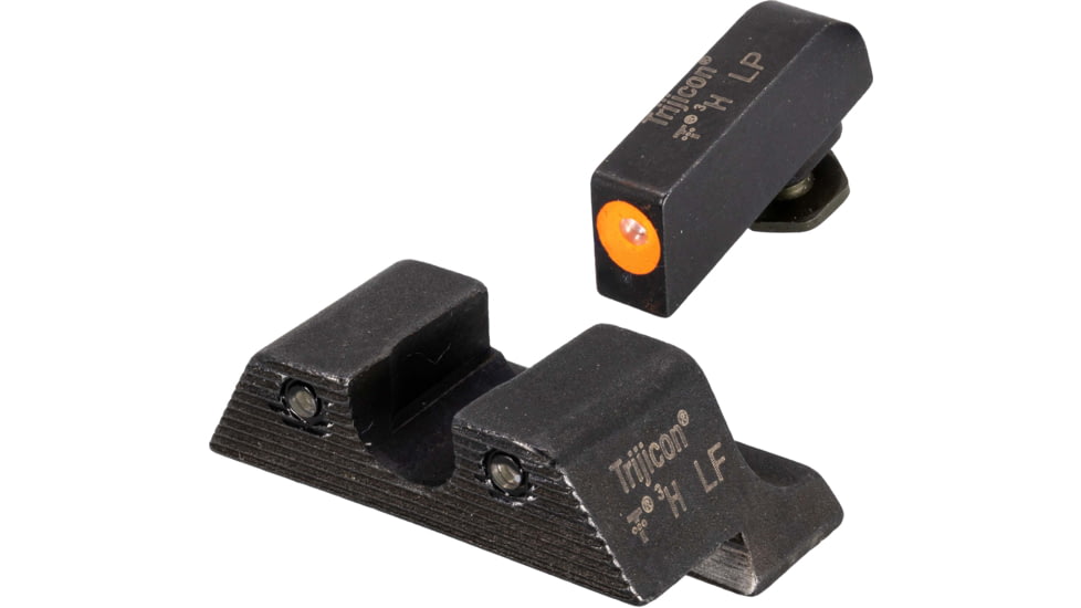 USED Trijicon Glock HD Night Sight Set - Front Sight Orange Outline / Green Tritium, Rear Sight Black Outline / Green Tritium, 600538, EDEMO7, Condition Fair, Used