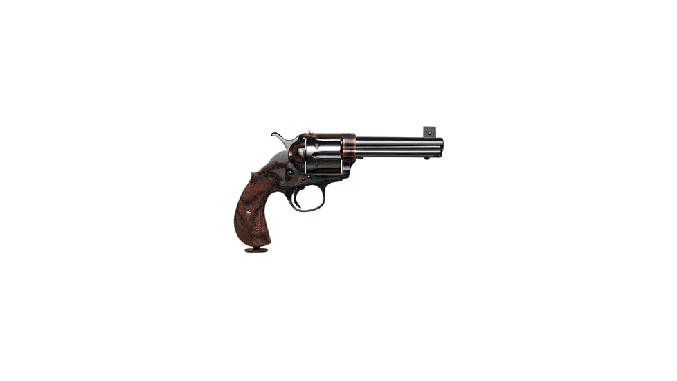 US Firearms Omni-Target-Six-Shooter Revolver, .44-40 Winchester, 4.75in barrel, bone case color steel frame, checkered walnut grip, revolving chamber, square blade front, adjustable rear, 6 round cylinder, USFOT6S.4440WR4.751FRRMPG