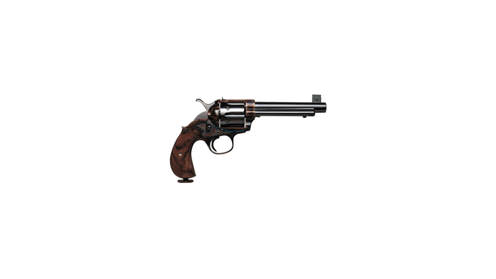 US Firearms Omni-Target-Six-Shooter Revolver, .44 Special, 5.5in barrel, bone case color steel frame, checkered walnut grip, revolving chamber, square blade front, adjustable rear, 6 round cylinder, USF-OT6S-.44 SP-5.5-1-FRRMPG