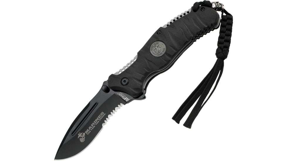 USMC Marine Reaper A/O, Black Blade, Black Handle USMA1020BK
