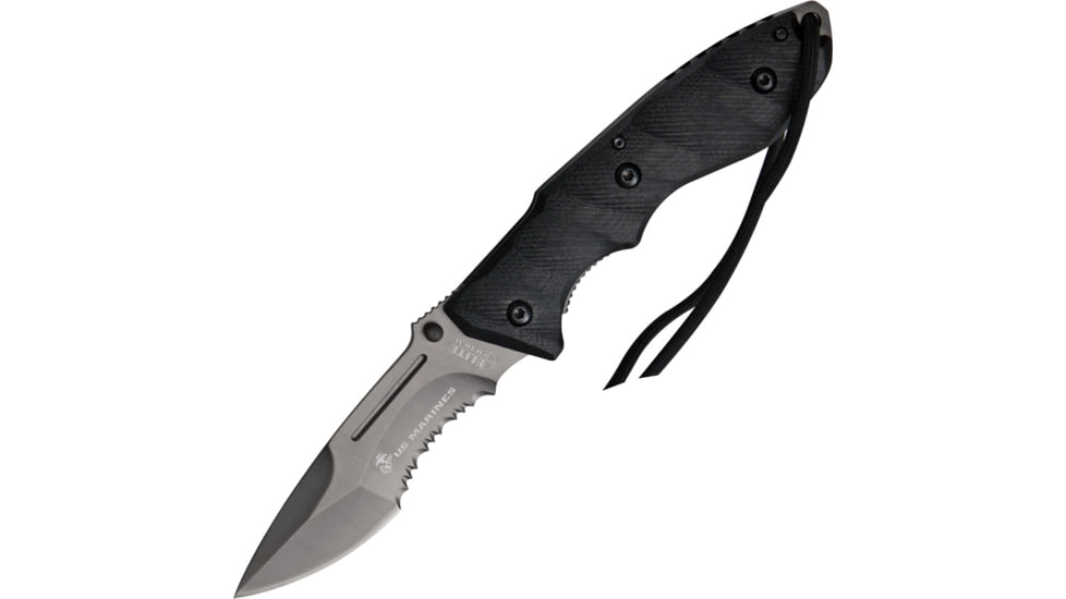 USMC Marines Assisted Opening, Partially Serrated USMA1024GS