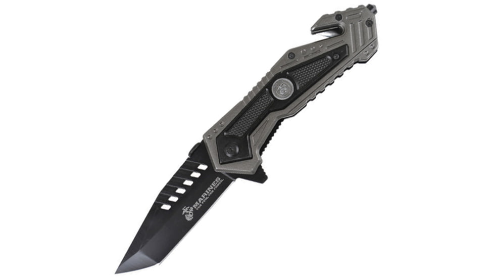 USMC Salvager Rescue Linerlock A/O, Gray Knife USMA1033GY