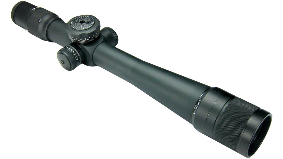 U.S. Optics 3.8-22x44mm SN-3 ERGO Parallax Rifle Scope, PCMOA Reticle 1/4 MOA EREK Elevation Knob US#3 Windage