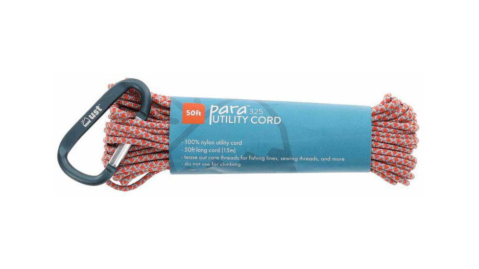 UST 50-Foot Paracord 325, Orange, 20-3X50-35