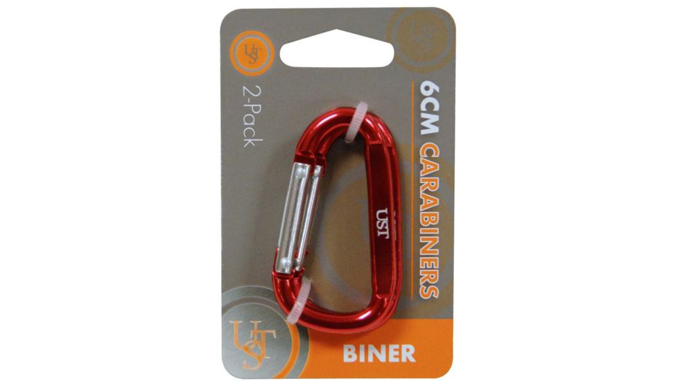 UST Carabiner 2-pk, PDQ 12-ct, Assorted, 6cm 20-02112-PDQ12