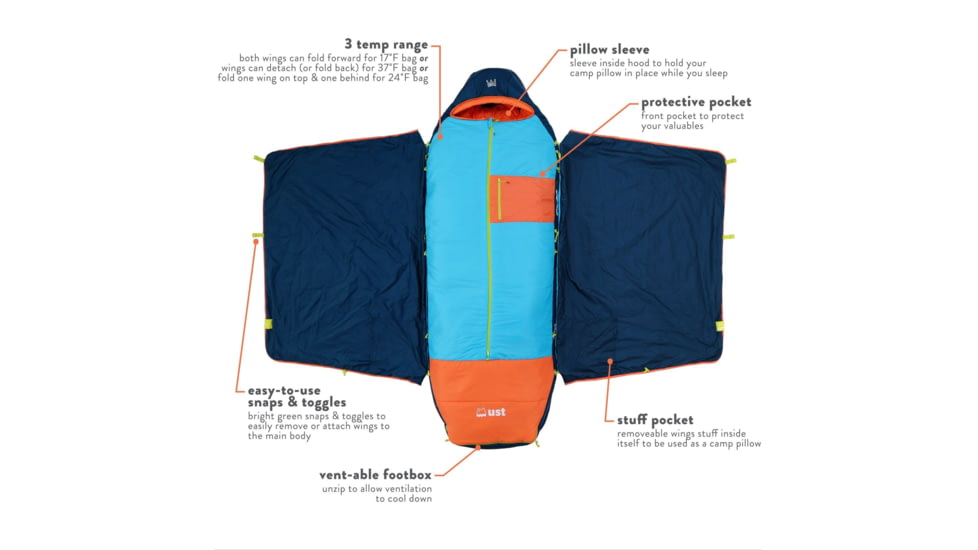 UST UST Monarch Sleeping Bag-Reg - New 2021, 1121066