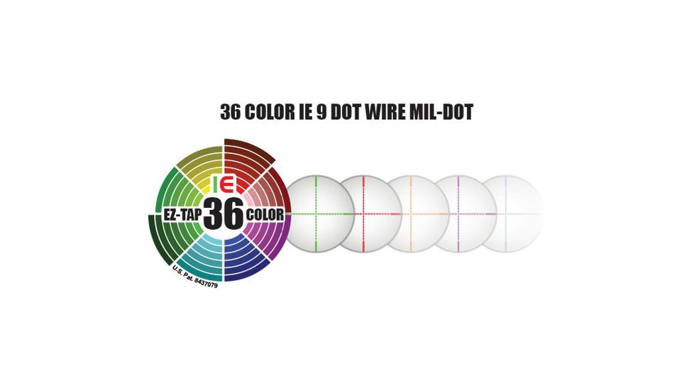 UTG 30mm 6-24X56 36 Color/IE Scope, SWAT AO, Etched Mil-dot, EZ-TAP, RG2W3224 Rings