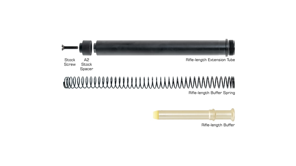 UTG Pro A2 Receiver Extension Tube Kit, Matte Black Anodized 6061-T6 Aluminum, Black, TLT-A2KT