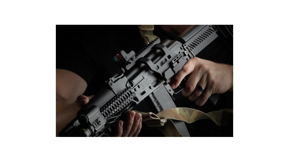 UTG Pro ACCU-SYNC QR AK Side Mount, Universal, 2 Slots, Matte Black Anodized Steel-reinforced 6061-T6 Aluminum, Black, MT-UAK01