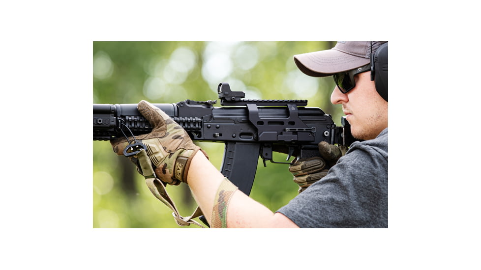 UTG Pro ACCU-SYNC QR AK Side Mount, Universal, 2 Slots, Matte Black Anodized Steel-reinforced 6061-T6 Aluminum, Black, MT-UAK01