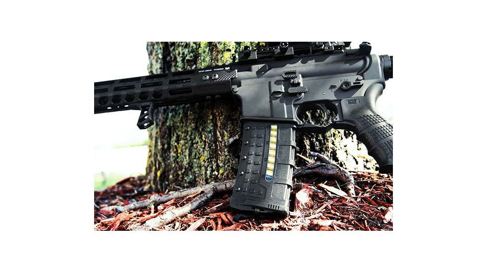 Leapers UTG Pro AR15 30 Round Windowed Polymer Magazine, .223/5.56, Black, Medium, RBT-AM30-30RD