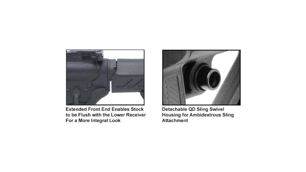 UTG Pro AR15 Ops Ready S2 Mil-spec Stock Only, Black, RBUS2BMS