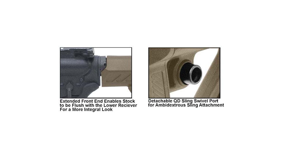 UTG Pro AR15 Ops Ready S2 Mil-spec Stock Only, FDE, RBUS2DMS