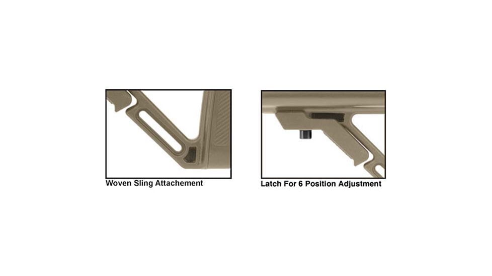 UTG Pro AR15 Ops Ready S2 Mil-spec Stock Only, FDE, RBUS2DMS