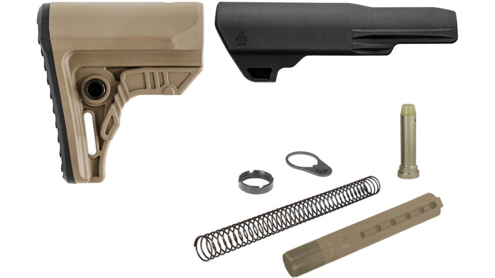 UTG Pro AR15 Ops Ready S4 Mil-spec Stock Kit, FDE, RBUS4DM