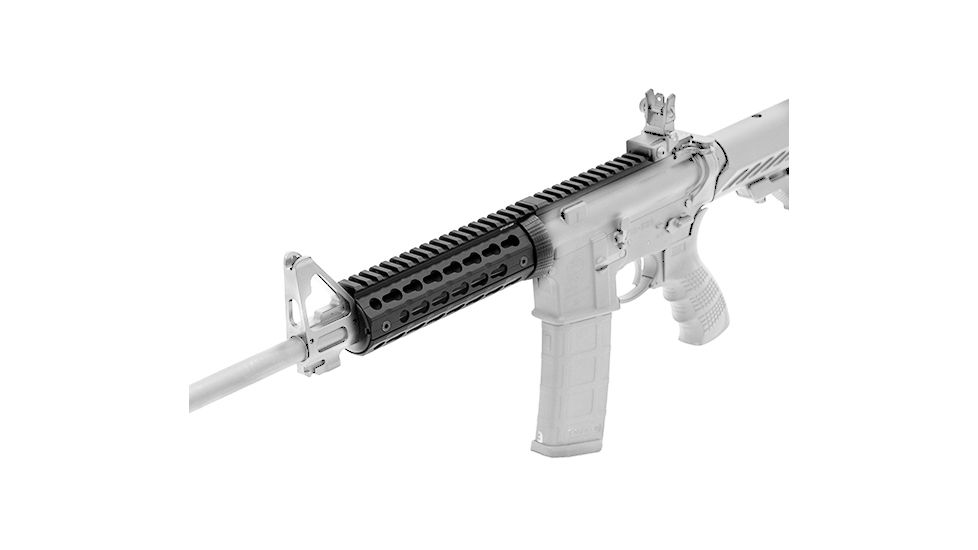 Leapers AR15 Super Slim Keymod Drop-in Carbine Length Rail, Black, MTU001SSK, EDEMO1