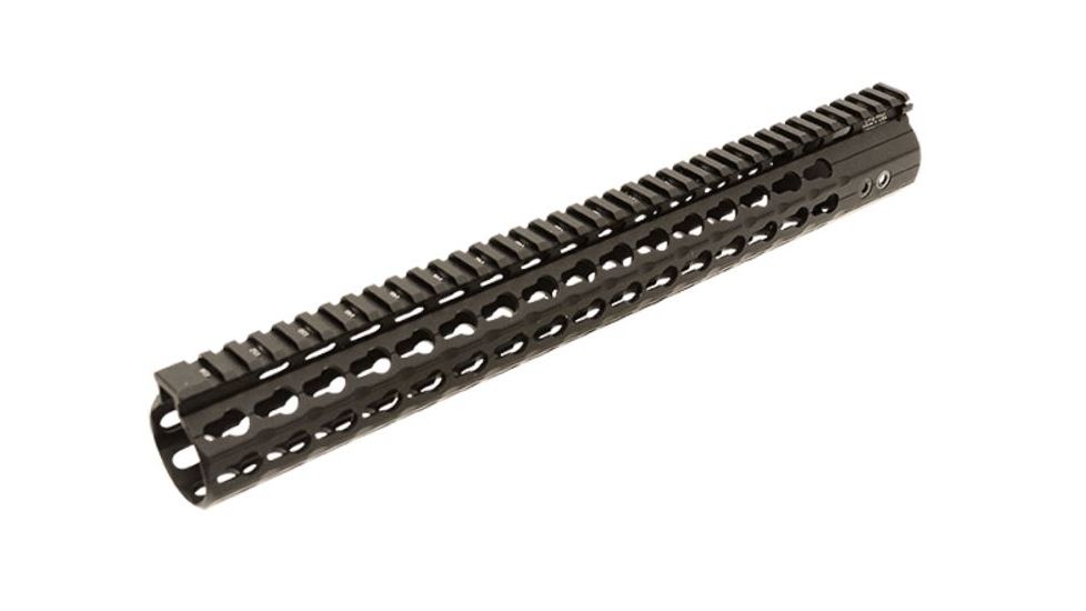 UTG Pro Keymod Compat. M and P10 15 in Super Slim Free Float Rail Handguard, Black MTU026SSKC