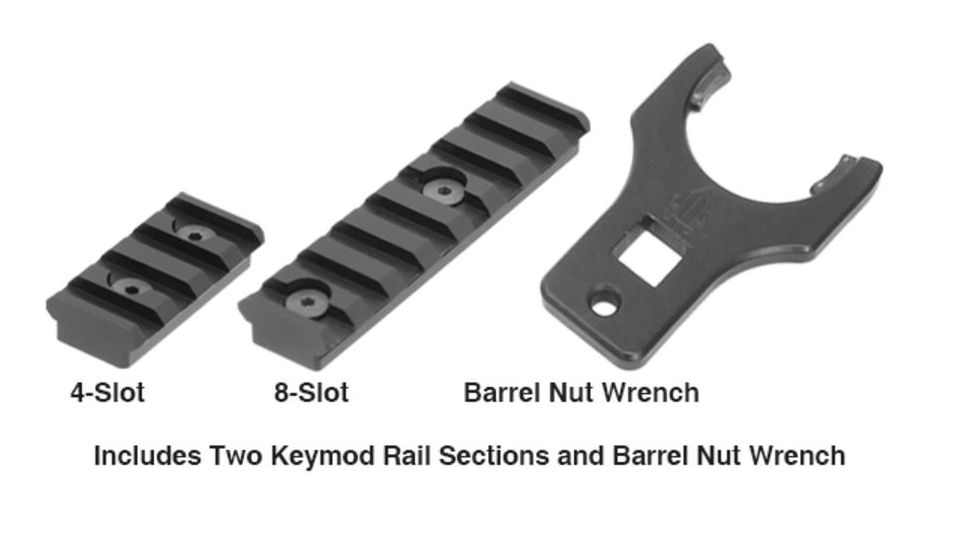 EDEMO Leapers Keymod Compat. M and P10 17 in Super Slim Free Float Rail Handguard, Black MTU038SSKC, EDEMO3