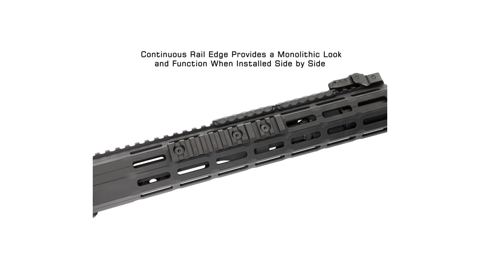 UTG Pro M-LOK 3-Slot Picatinny Rail Section, Black, MTURS10S