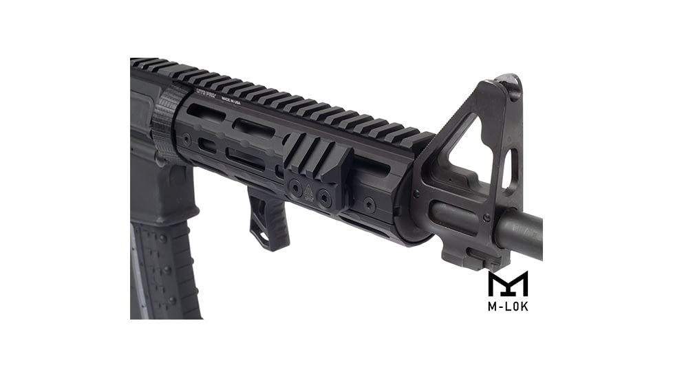 UTG Pro M-LOK Angled Picatinny Mount, Matte Black Anodized Aluminum, Black, MT-MP45