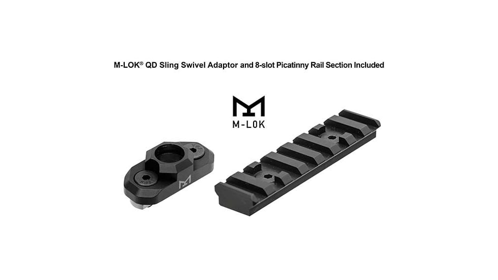 UTG Pro M-LOK AR15 15in Ultra Slim Rail, Black / Blue 2-Tone, MTU019SSM3B2