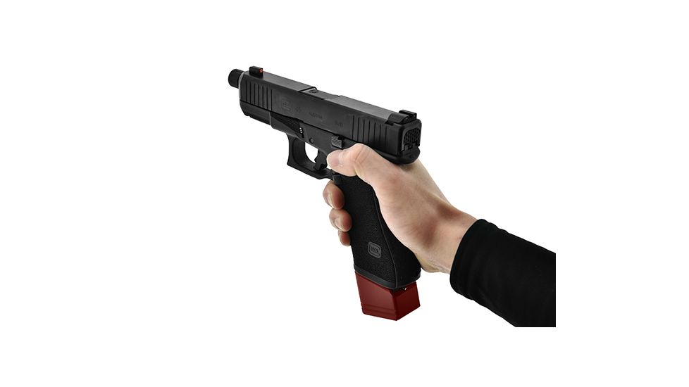 Leapers UTG Pro +5 Base Pad, Glock 17/34, Matte Anodize, Red, PUBGL51R-5RD