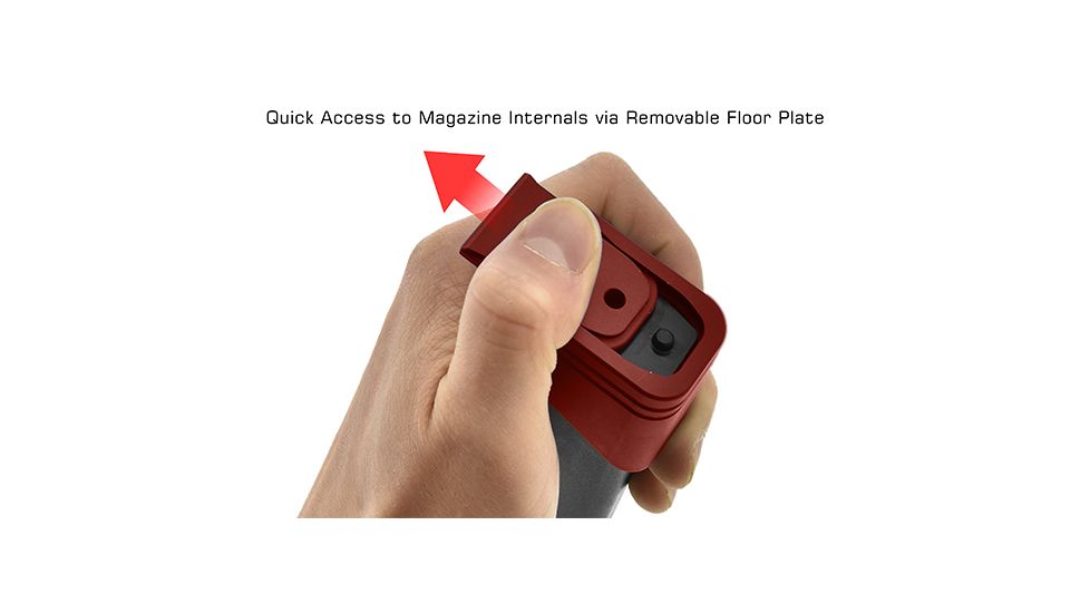 Leapers UTG Pro +5 Base Pad, Glock 17/34, Matte Anodize, Red, PUBGL51R-5RD