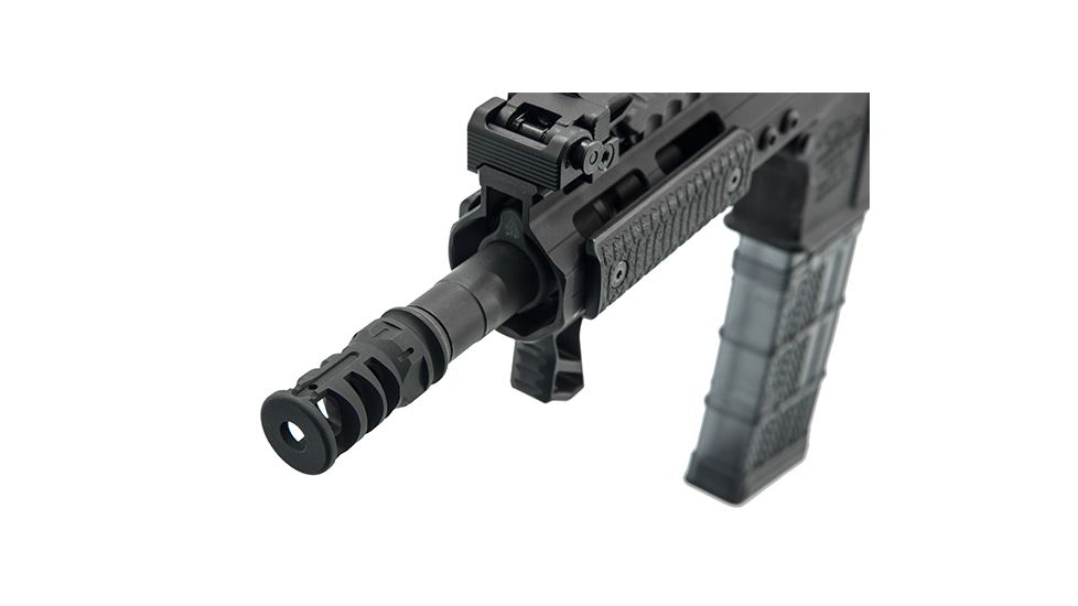 Leapers UTG Pro AR15 Stubby Muzzle Brake, .223/5.56, 1/2 in x 28, Steel, Black, TLUMD01