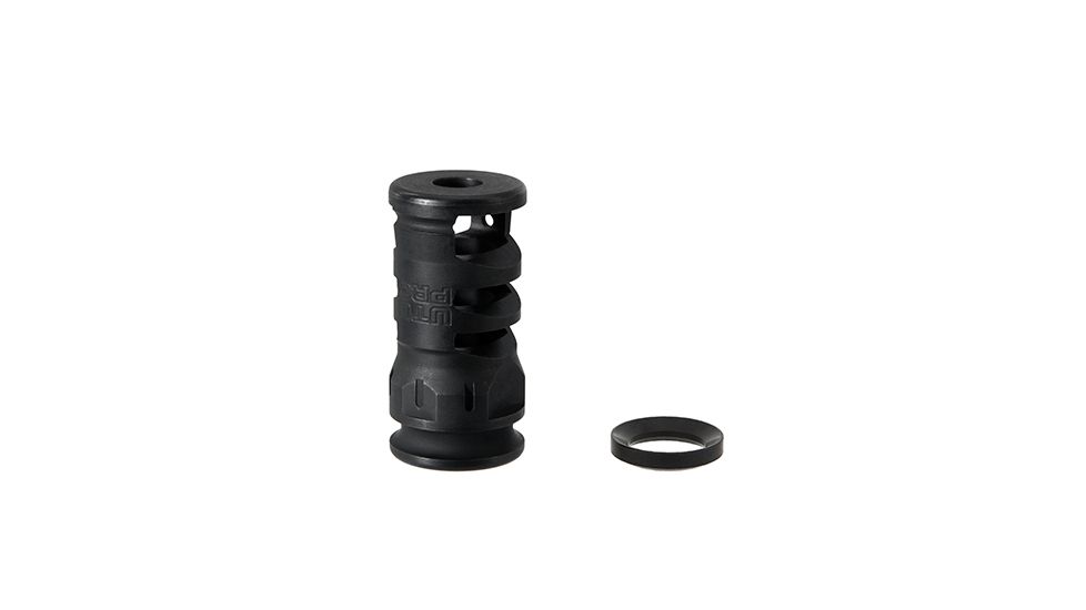 Leapers UTG Pro AR15 Stubby Muzzle Brake, .223/5.56, 1/2 in x 28, Steel, Black, TLUMD01