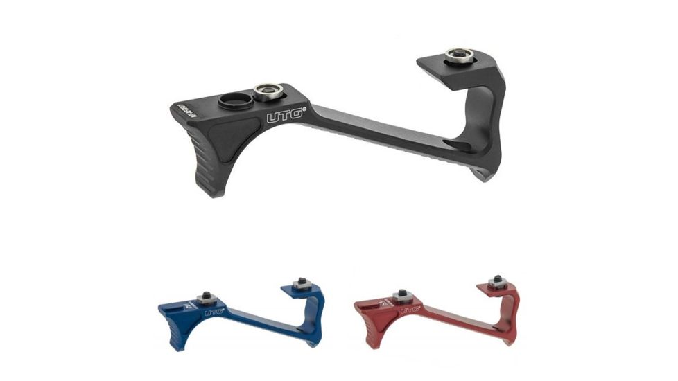 UTG Pro UTG Ultra Slim Angled Foregrip, Black, Blue, Red
