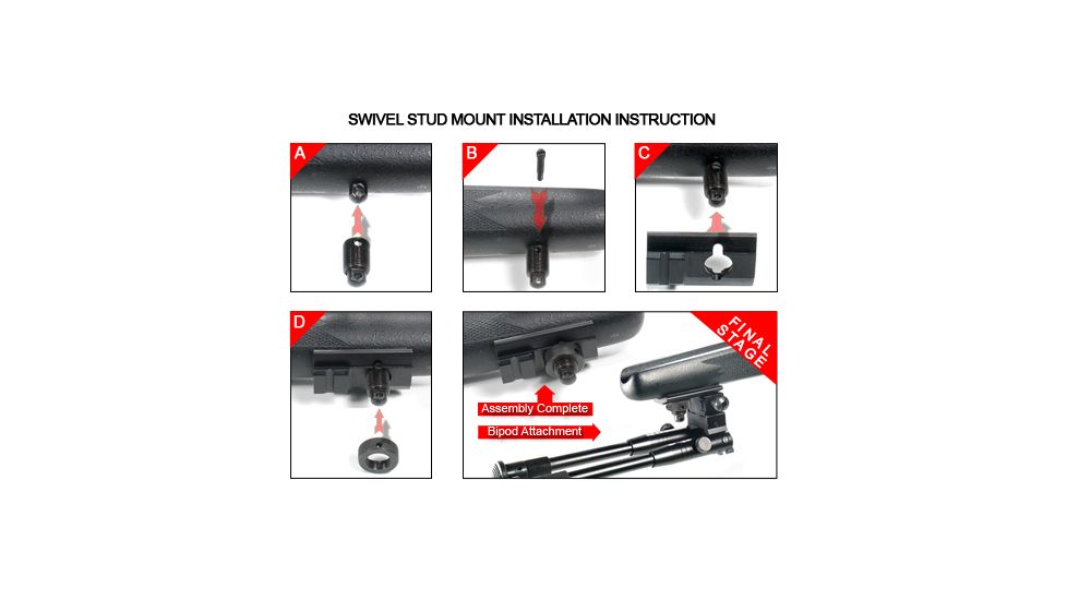 Leapers UTG Shooters Bipod w/ Foldable Legs