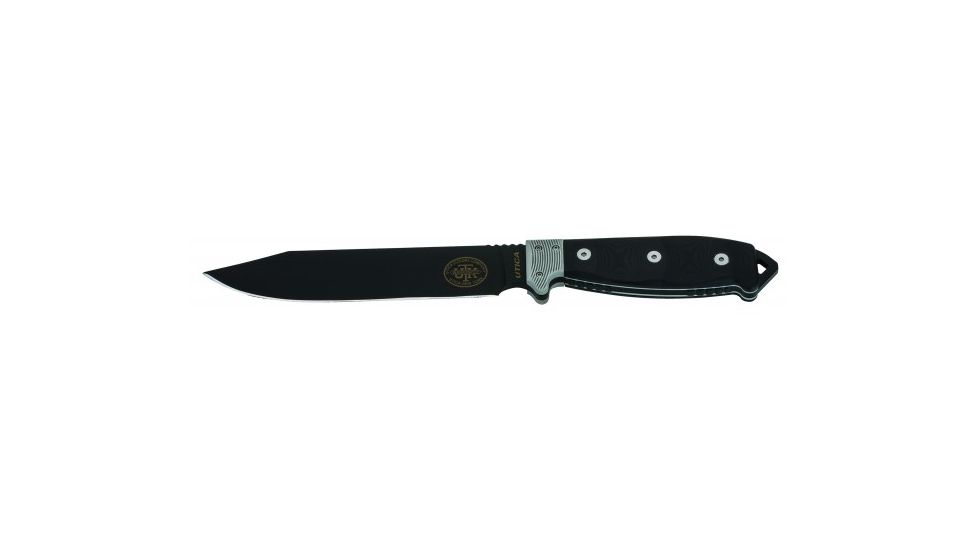 Utica UTK Series 7in Bowie Fixed Knife with Sheath, 12.8in, Black/Gray, 11-UTKB6