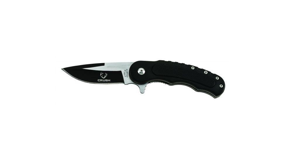 Utica Crush Series Ball Bearing Assisted Opening Folding Knife, Black/Gray, 91-LT903CP