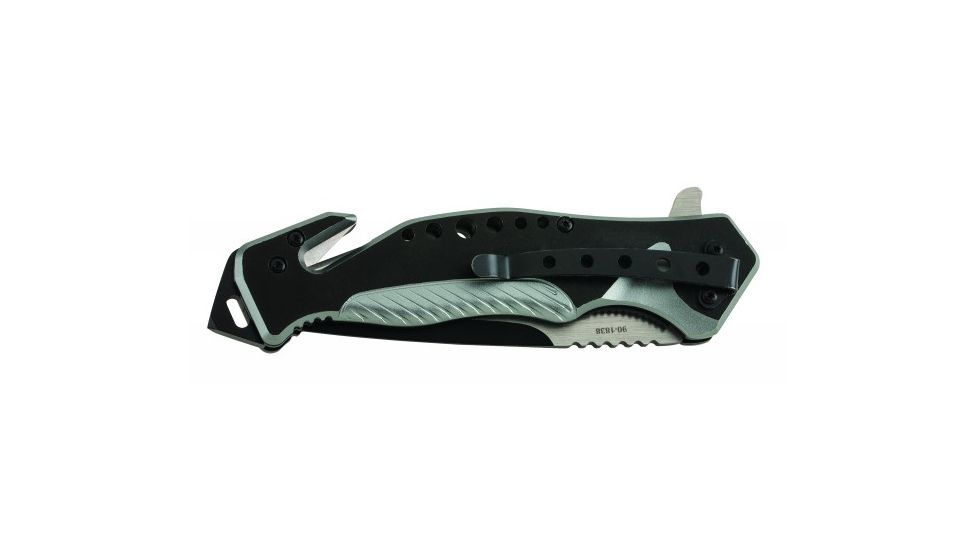 Utica Kutmaster Series Ball Bearing Rescue Knife, Black, 91-1838CP