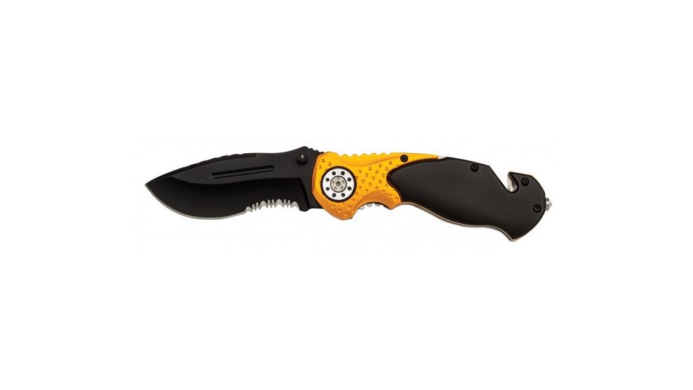 Utica Kutmaster Series Heavy Duty Rescue Knife, Black, 91-1837CP