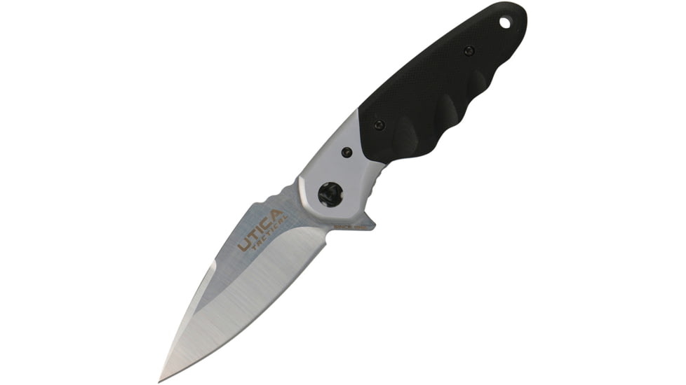 Utica Sawmill Fire II Linerlock Folding Knife, Black, Black G10 handle, 91-1206CP