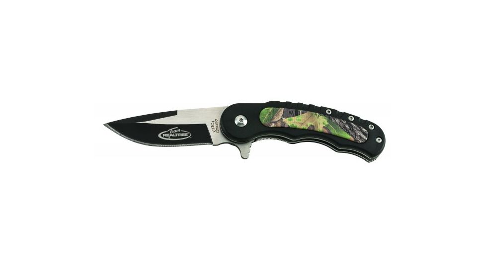 Utica Team Realtree Series Ball Bearing Assisted Opening Folding Knife, Black/Camouflage, 91-RT903CP