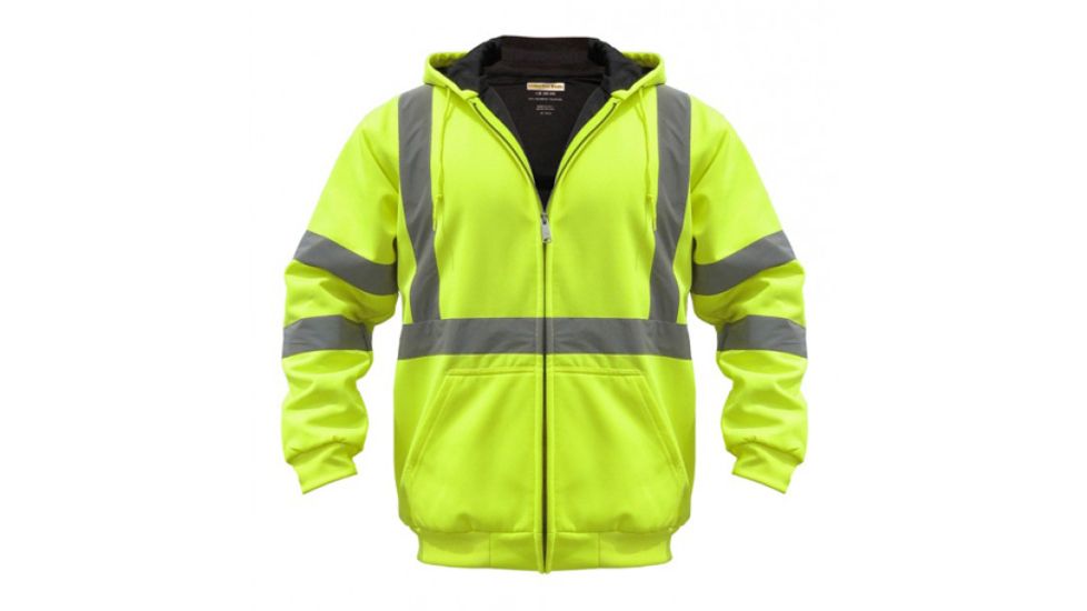 Utility ProWear High Visibility Hooded Soft Shell Class 3, Yellow, LARGE UHV425-L-Y
