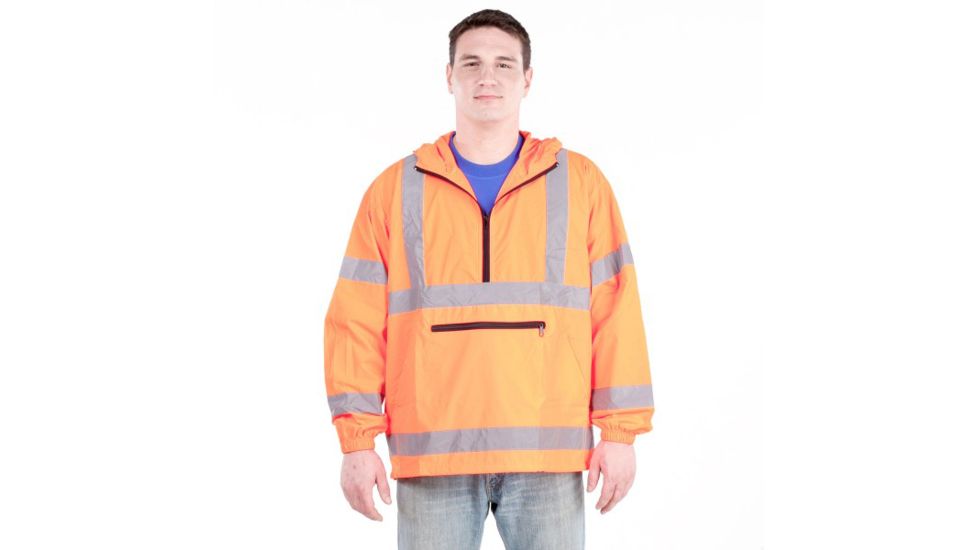 Utility ProWear High Visibility Nylon Packable Pullover Class 3, Orange, LARGE UHV658-L-O