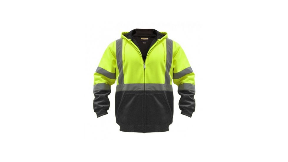 Utility ProWear High Visibility Hooded Soft Shell Class 3, Black Yellow, XXLARGE UHV425-XXL-YB