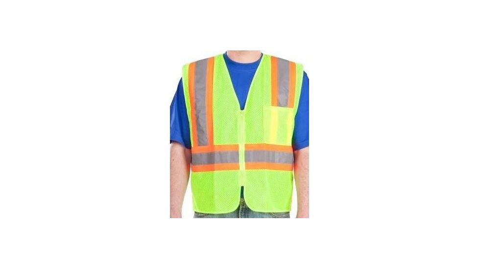 Utility ProWear High Visibility Mesh Vest with Stripes Class 2, Lime, LARGE UHV315-L-Y