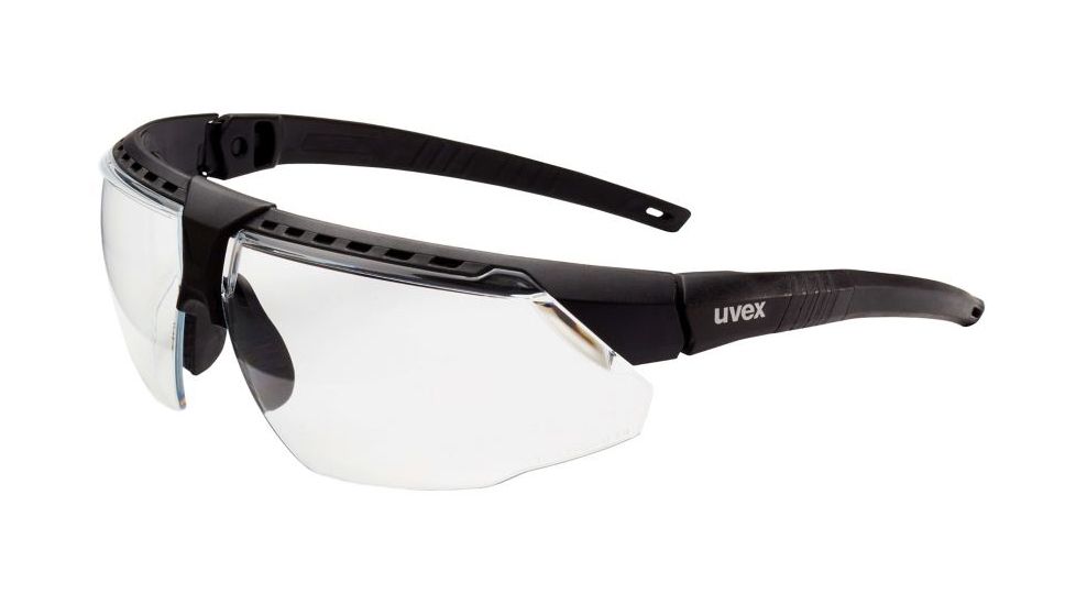 UVEX Avatar Safety Eyewear, Black Frame, Clear Hydroshield Anti-fog Lens S3850