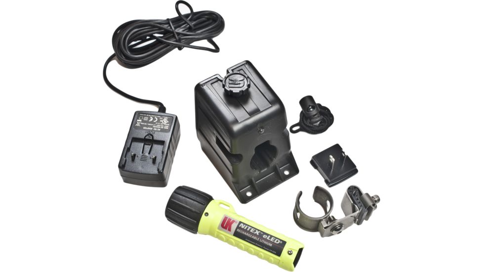 UW Kinetics Nitex w/Charger, Helmet Clip, AC Power Supply, Safety Yellow, US