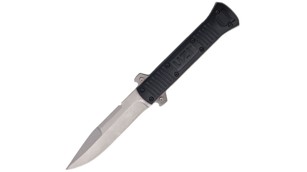 UZI Collapsible Fixed Blade Knife, 4in, Standard Edge, Black, Composition Handle ZF0026