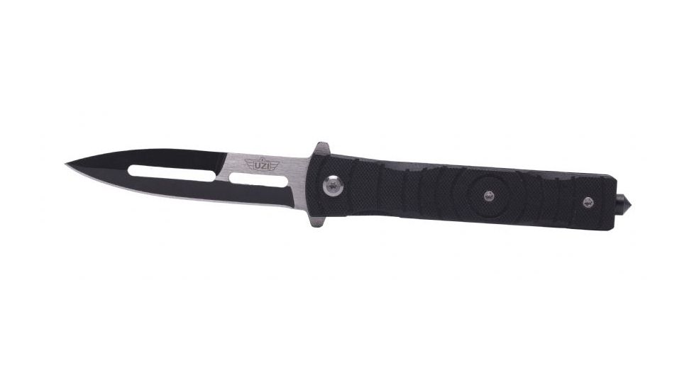 UZI Mossad III Stainless Steel Blade, Black and Silver UZK-FDR-014